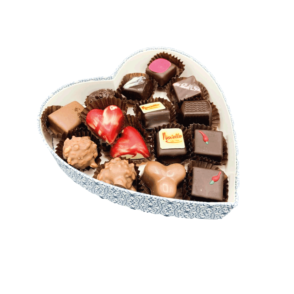 Cioccolatini A Forma Di Cuore Ripieni In Un Barattolo Di Caramelle Con  Coperchio E Adesivo Personalizzato